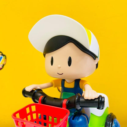 Boy Stunt Tricycle Model Toy Car with Sound and Light