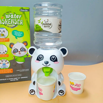 Mini Panda Water Dispenser Baby Toy Drinking Water Hand Press Water Bottle Pump Cooler Lifelike Cute Children Props Home