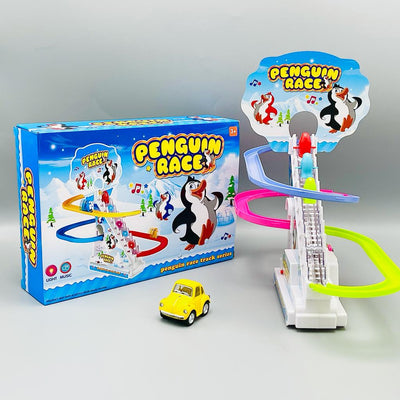 Penguin Race Track Set with Flashing Lights and Music