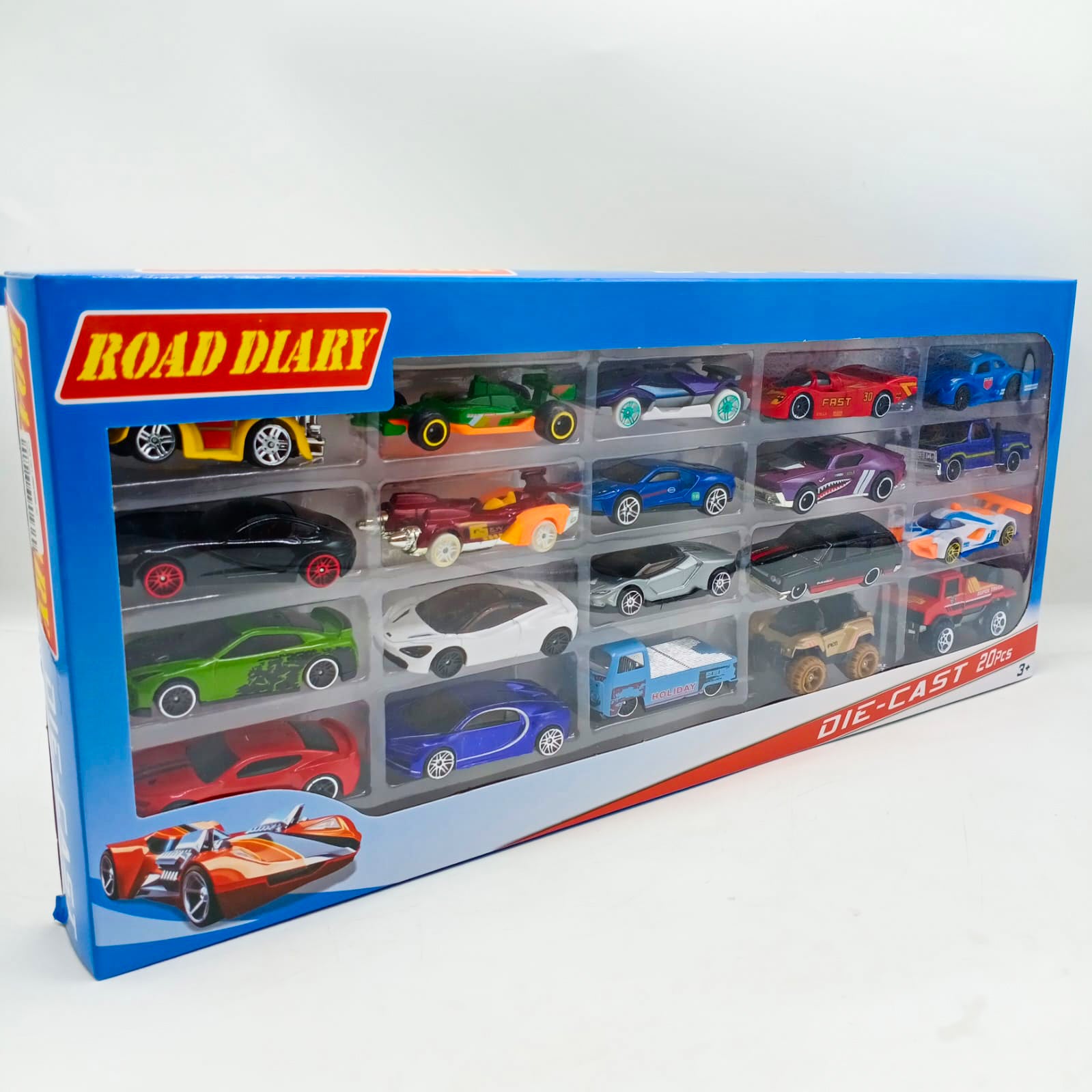 Diecast Hot Wheels Style Set of 20 Vehicles