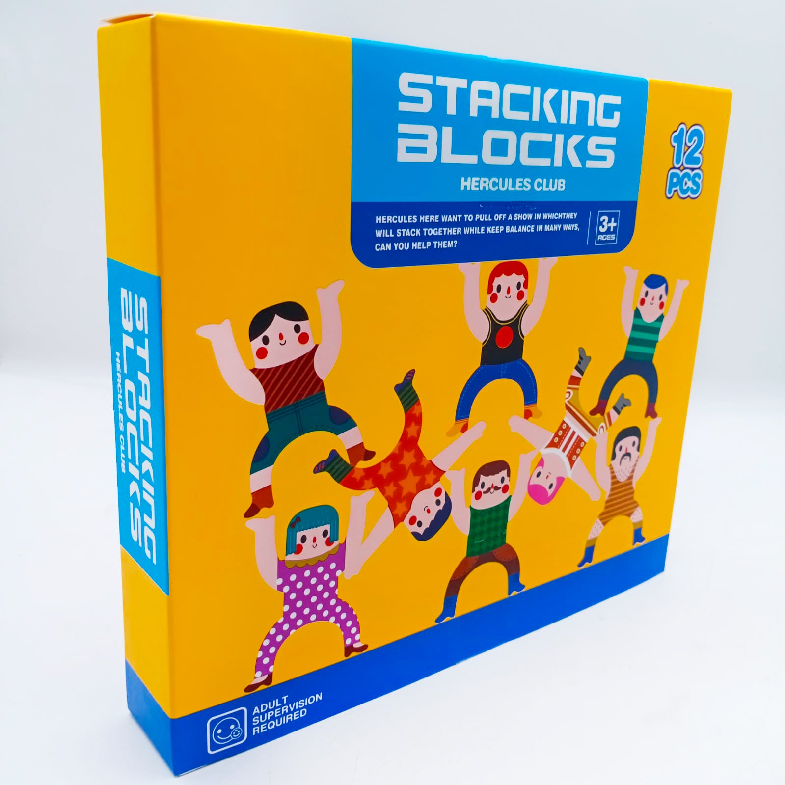 12 Pieces Hercules Stacking Balance Man Blocks Game For Kids – Toyster