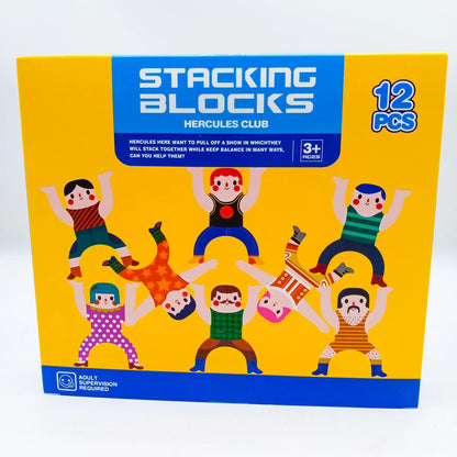 12 Pieces Hercules Stacking Balance Man Blocks Game For Kids