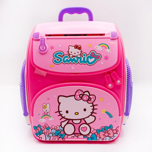 Hello Kitty Children’s Toys ATM Piggy Bank Safe Money Box School Bag Toys Use Fingerprint Password