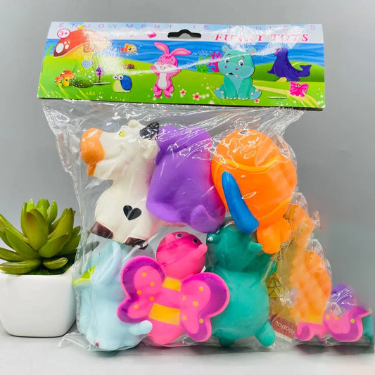 Chu Chu Rubber Sound Toy Pack Of 6, Funny Toys For Babies