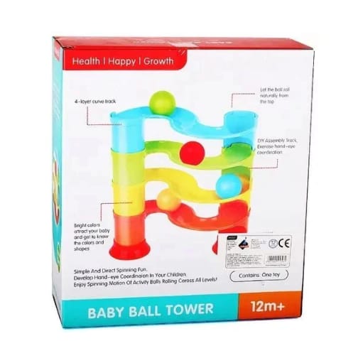 4 Stages Multicolor Baby Ball Tower