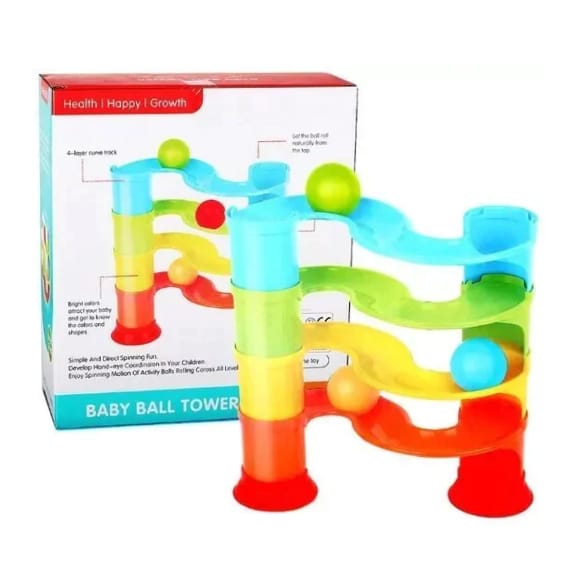 4 Stages Multicolor Baby Ball Tower
