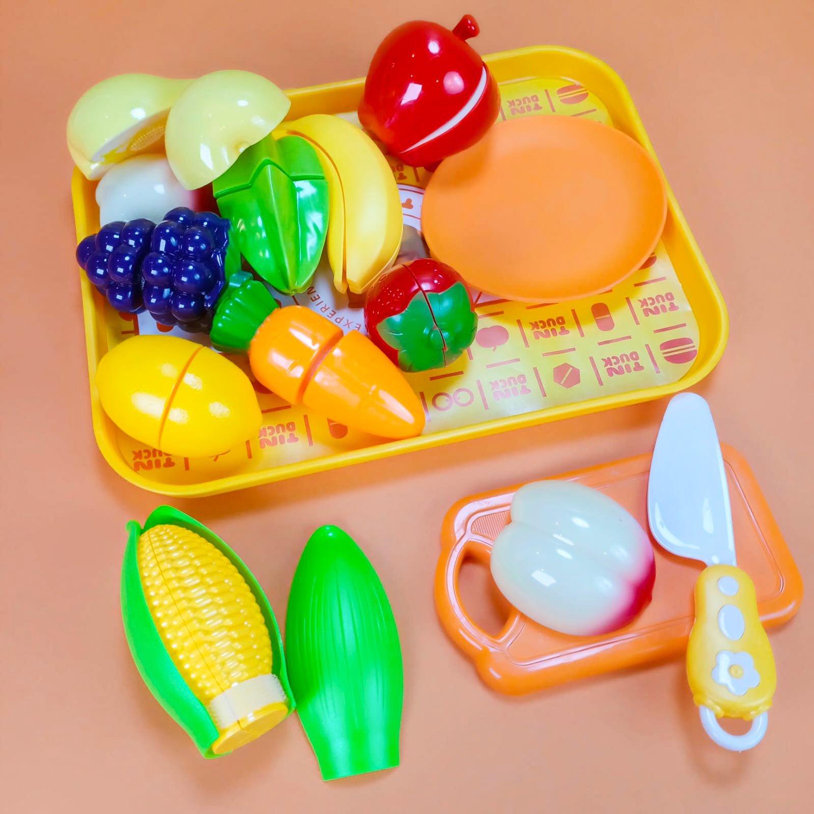 Vegetables and Fruit Cutting Kitchen Toy Set For Kids Early Learning & Education