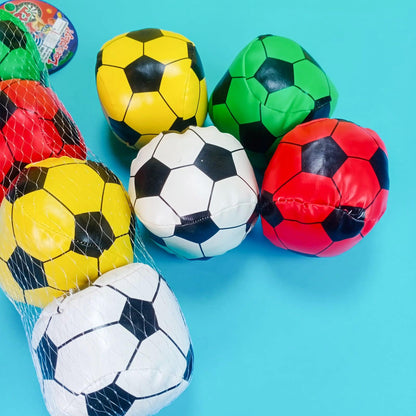 Pack of 4 Colorful Soccer Football Stress Ball