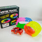 Battery Operated Nifty Glow In Dark Car Wister Track Race Set