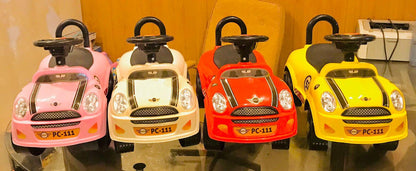 Mini Cooper Ride On Push Car with Horn and Music For Kid Toddlers