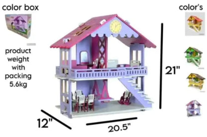GIRLS WOODEN DREAM DOLL APARTMENT