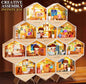 6 in 1 DIY Mini Creative Doll House With 1 Surprise Gift