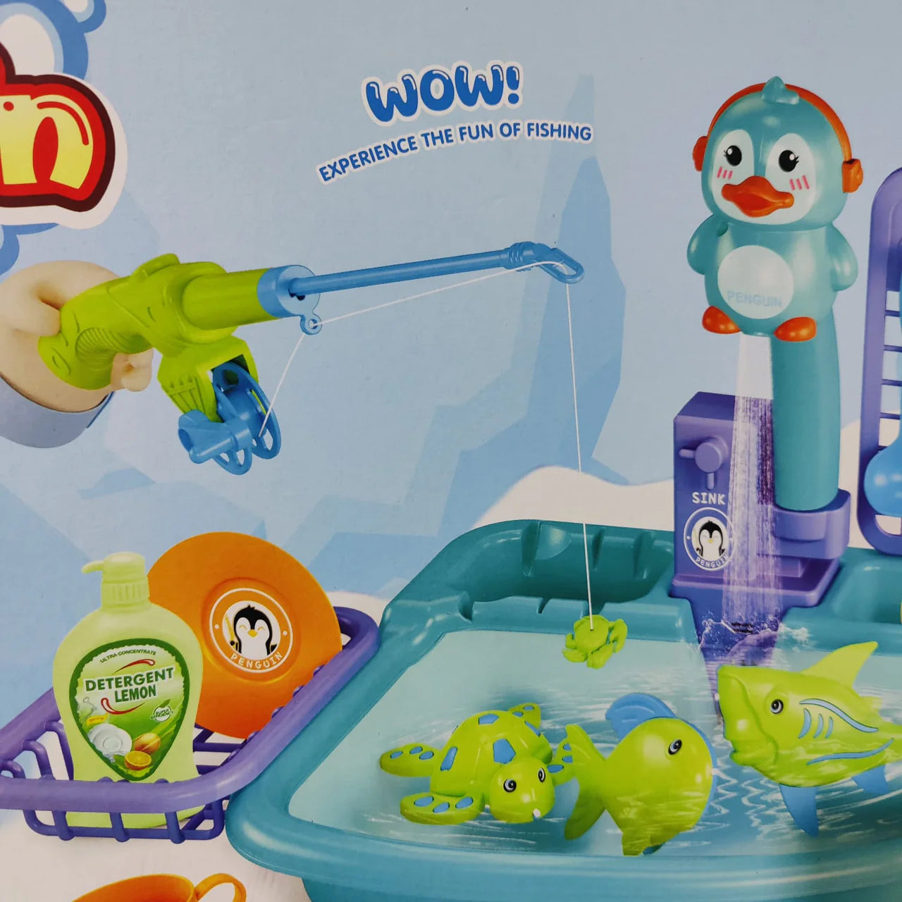 2 in 1 Sink And Fishing Game With Light And Sound