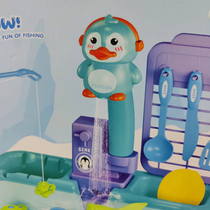 2 in 1 Sink And Fishing Game With Light And Sound