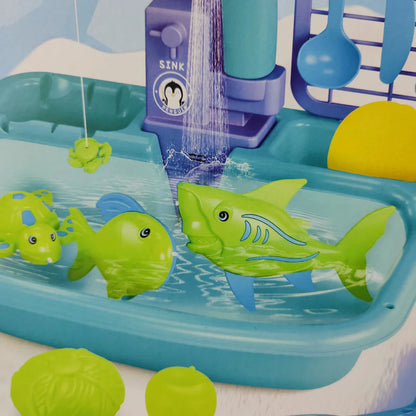 2 in 1 Sink And Fishing Game With Light And Sound