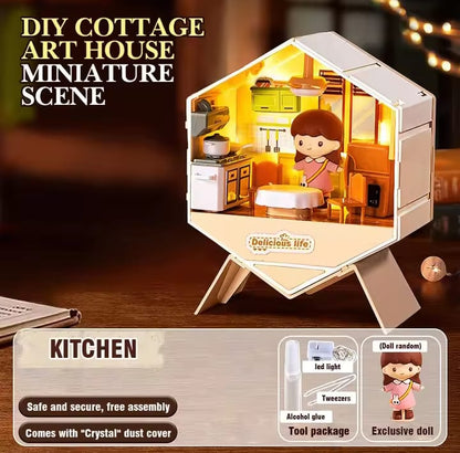 6 in 1 DIY Mini Creative Doll House With 1 Surprise Gift