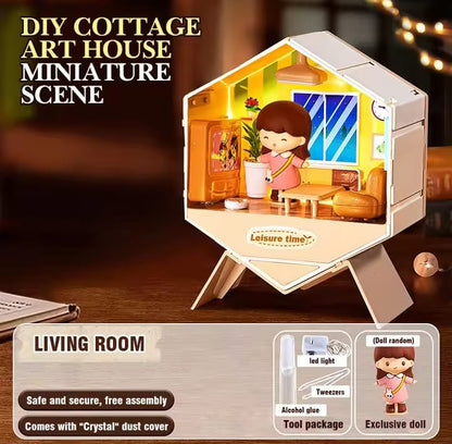 6 in 1 DIY Mini Creative Doll House With 1 Surprise Gift
