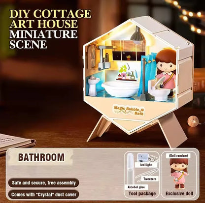 6 in 1 DIY Mini Creative Doll House With 1 Surprise Gift