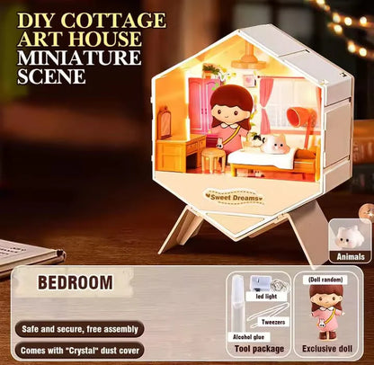 6 in 1 DIY Mini Creative Doll House With 1 Surprise Gift