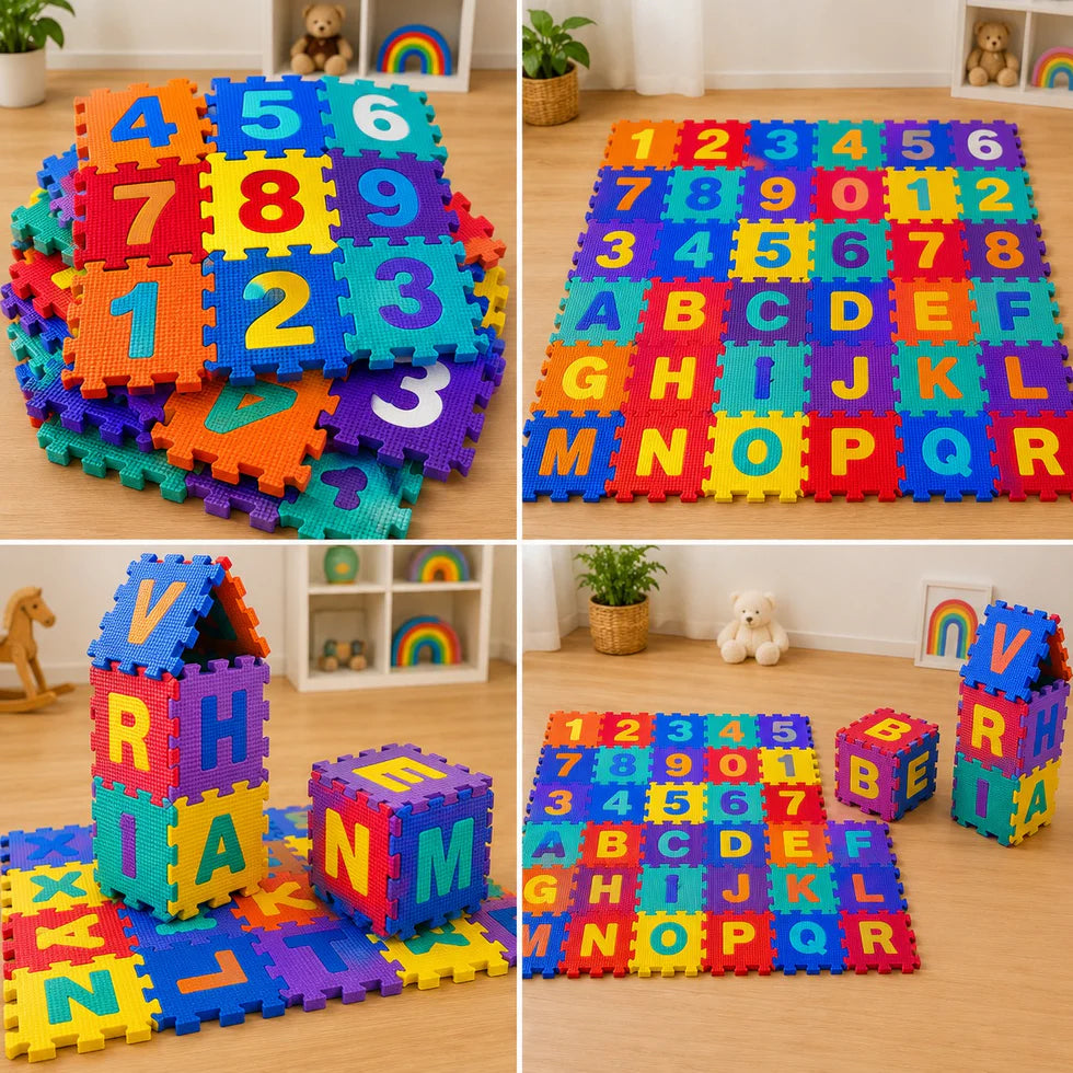 Alphabet, Numbers, Signs & Shape Foam Puzzle Mat for Kids