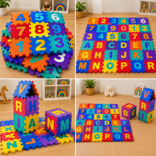Alphabet, Numbers, Signs & Shape Foam Puzzle Mat for Kids