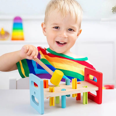 Pound A Peg Toy Pounding Bench Toy With Hammer