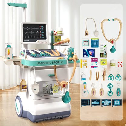 Pretend Play Medical Trolley Set (Pre order)