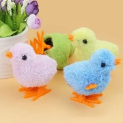 Easter Chick Wind Up Toys Jumping Chicken Plush Chicks