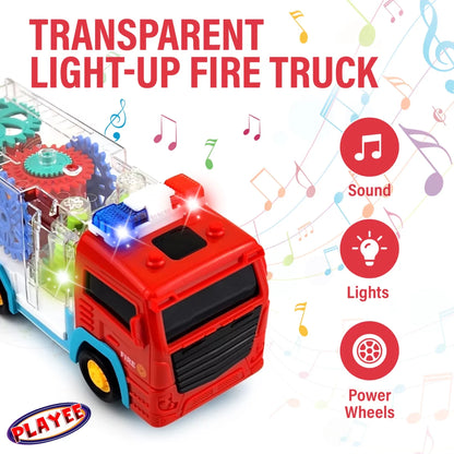 Electric Transparent Gear Fire Truck