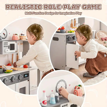 Chef Simulated Wooden Kitchen Toy Set