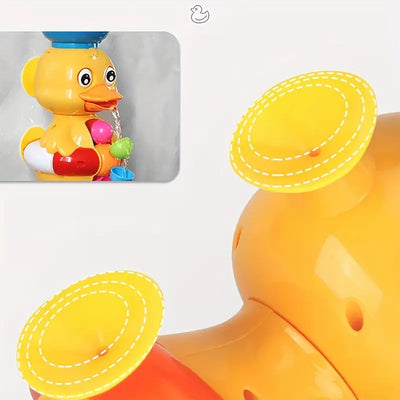 Interactive Duck Bath Toy with a Water Wheel And Spinning Eyes