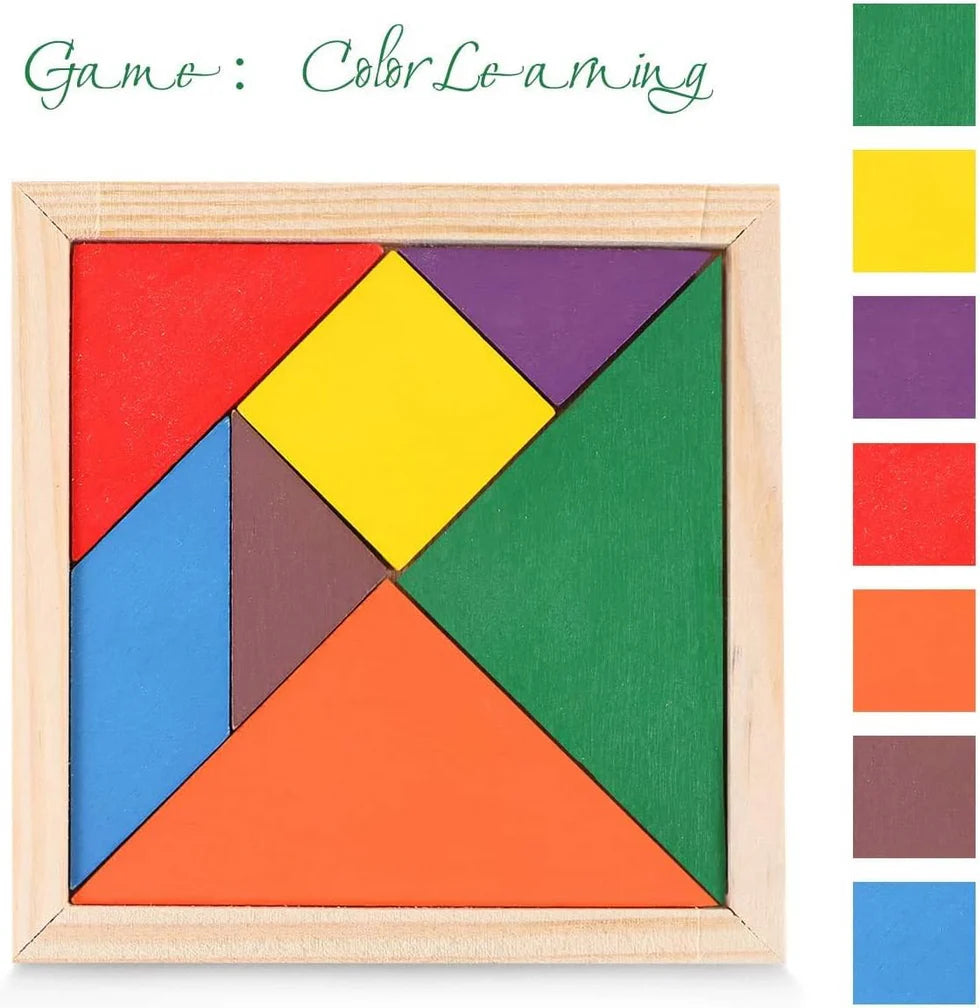 Wooden Tangram Intelligence Puzzle For Kids