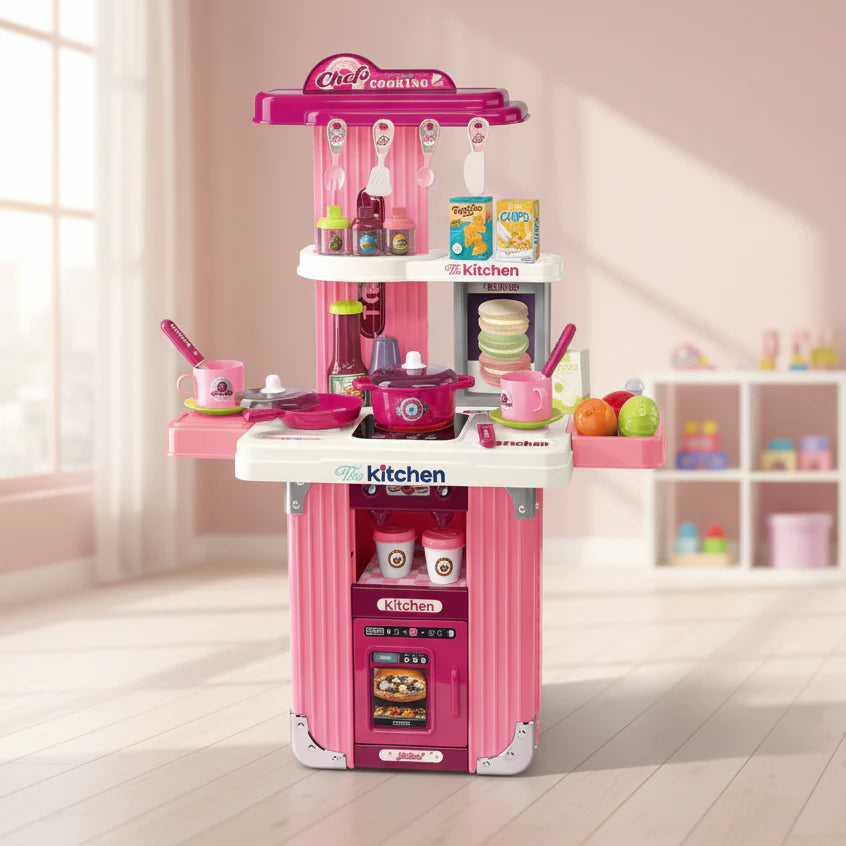Kitchen Trolley Case Set Pretend Play for Kids