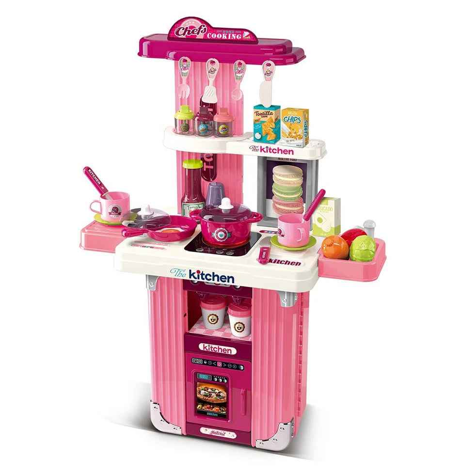 Kitchen Trolley Case Set Pretend Play for Kids