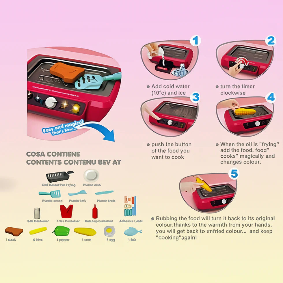 DIY Pretend Play Cooking Food Kitchen Toy Set for Kids