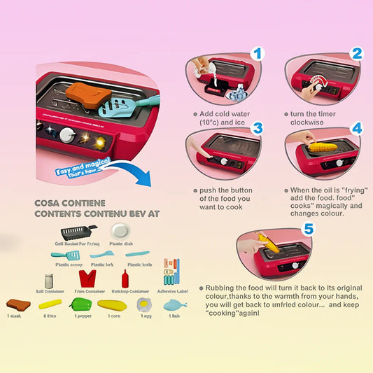DIY Pretend Play Cooking Food Kitchen Toy Set for Kids