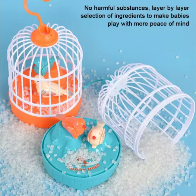 Singing Bird Cage Voice Control Electric Bird Toy Interactive Kids Toy