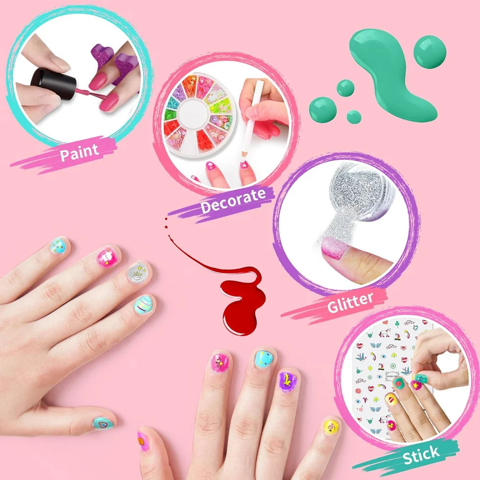 Beauty Nail Polish Kit With Dryer for Kids