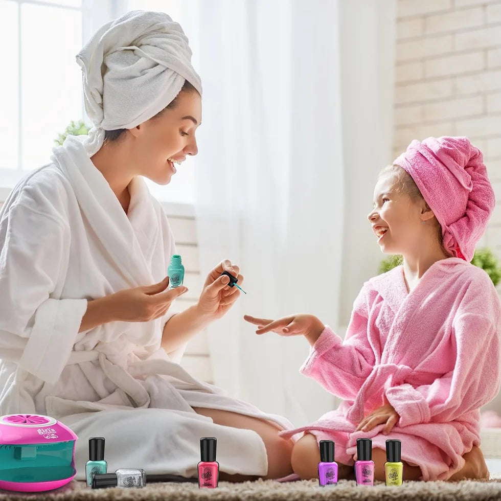 Beauty Nail Polish Kit With Dryer for Kids