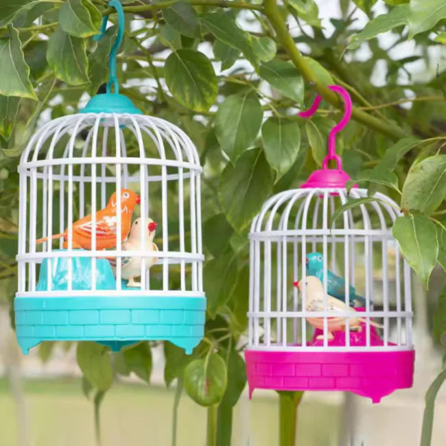 Singing Bird Cage Voice Control Electric Bird Toy Interactive Kids Toy