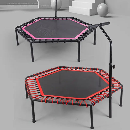 6-Angle Fitness Trampoline with Handrails