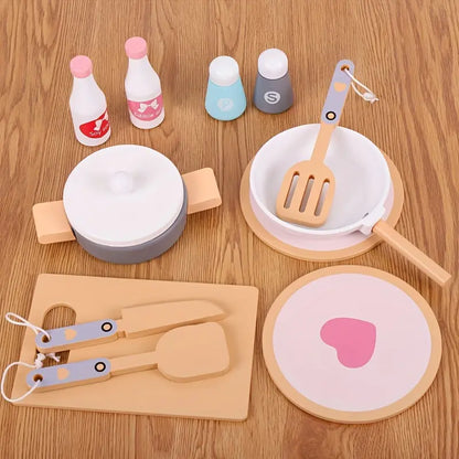 Chef Simulated Wooden Kitchen Toy Set