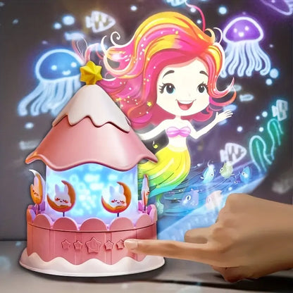 21 Film Sets, LED Night Light Carousel for Bedrooms