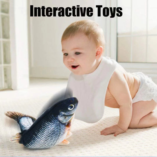 Electric Moving Fish Toy With Light Sound And Voice Recorder