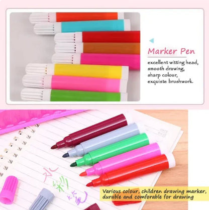 180 Piece Wooden Art Markers Brief Case Box