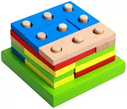 Assemble Geometry Assembly Building Stacking Blocks Brain Teasers Developmental Toys  (