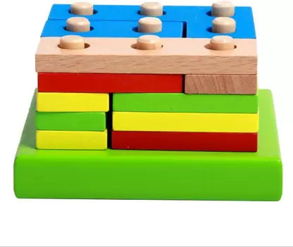 Assemble Geometry Assembly Building Stacking Blocks Brain Teasers Developmental Toys  (