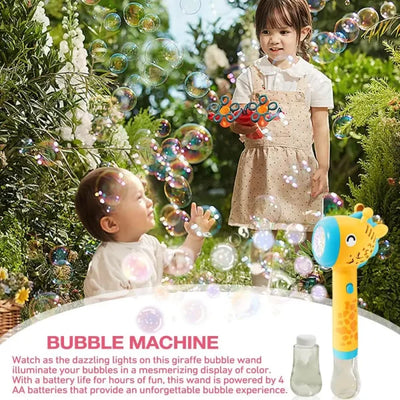 Giraffe Bubble Gun Toy For Kids – Colorful And Fun Bubble Maker