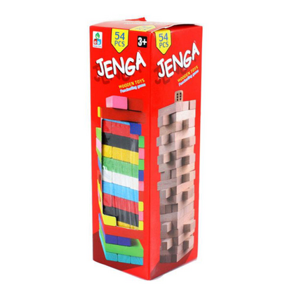 Tickles Wooden Jenga Multicolor Tetris Tower Stacking Game for Toddlers