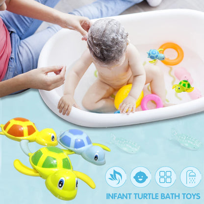 Newborn Cute Turtle Bath Toy – 2Pc
